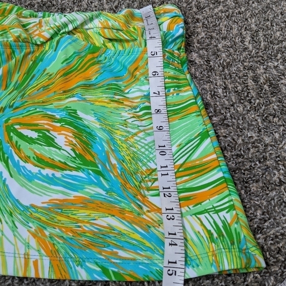 ✨3/$15 Mossimo green blue orange tankini top S - Picture 6 of 9